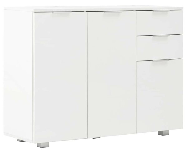 VidaXL Tálalószekrény - Fehér Magasfényű - 107x35x80,5 cm