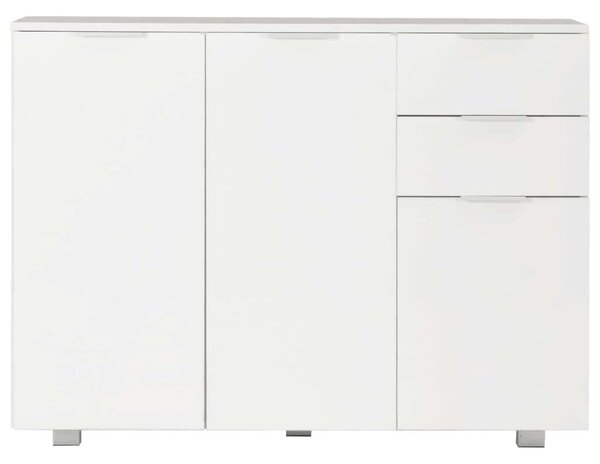 VidaXL Tálalószekrény - Fehér Magasfényű - 107x35x80,5 cm