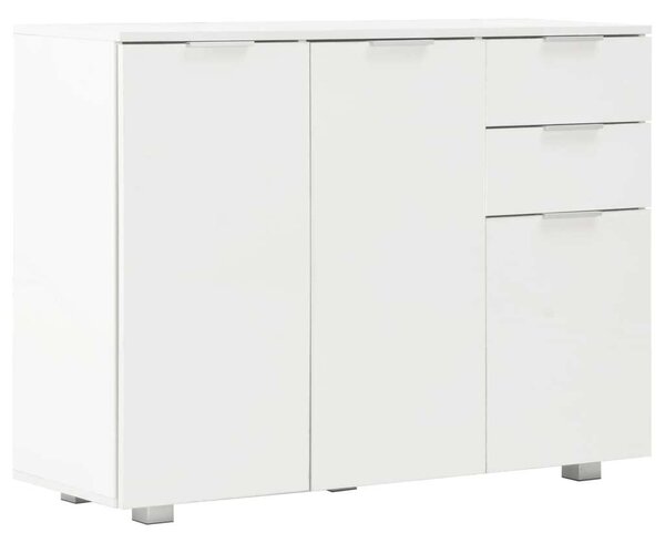 VidaXL Tálalószekrény - Fehér Magasfényű - 107x35x80,5 cm