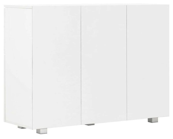 VidaXL Tálalószekrény - Fehér Magasfényű - 107x35x80,5 cm