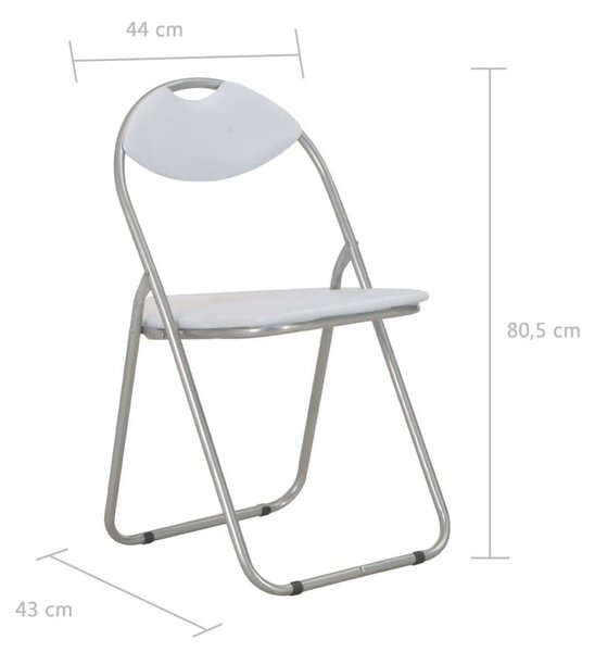 VidaXL Összecsukható Étkezőszék - 6 db - Fehér