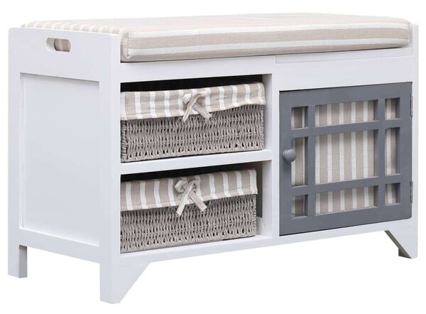 VidaXL Előszoba Pad - Császárfa - 70x33,5x45 cm