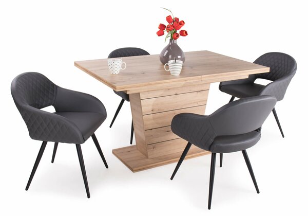 Fanni asztal Cristal székekkel | 4 személyes étkezőgarnitúra