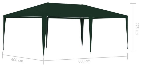 VidaXL rendezvénysátor 4 x 6 m, 90 g/m², zöld