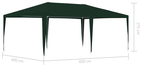 VidaXL rendezvénysátor 4 x 6 m, 90 g/m², zöld