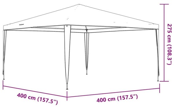 VidaXL Rendezvénysátor 4x4 m, Zöld