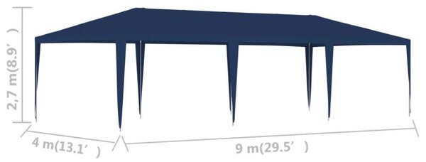 VidaXL rendezvénysátor 4 x 9 m, Kék