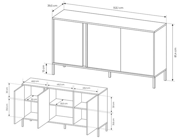 DAST 3D 153 komód