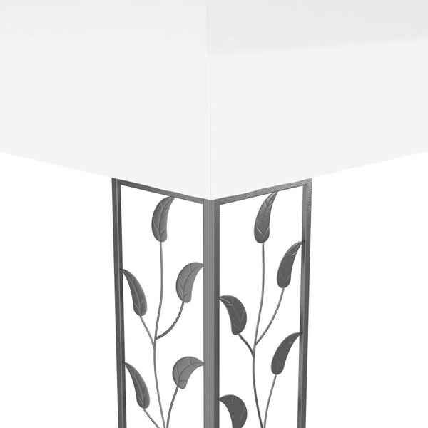 VidaXL Kerti Pavilon - Dupla Tető - 3x4m - Fehér