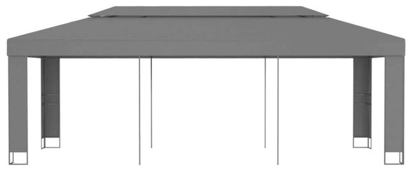 VidaXL Kerti Pavilon - Dupla Tető - 3x6m - Antracitszürke