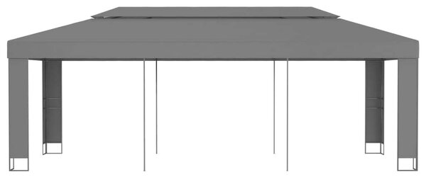 VidaXL Kerti Pavilon - Dupla Tető - 3x6m - Antracitszürke