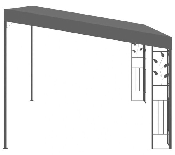 VidaXL antracitszürke falra szerelhető pavilon 4 x 3 x 2,5 m