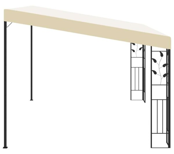 VidaXL Kerti Pavilon - Falra Szerelhető - 4x3m - Krémszínű