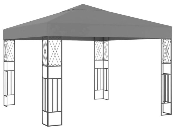VidaXL Kerti Pavilon - Acél - 3x3m - Antracitszürke