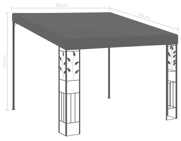 VidaXL Kerti Pavilon - Falra Szerelhető - 3x3m