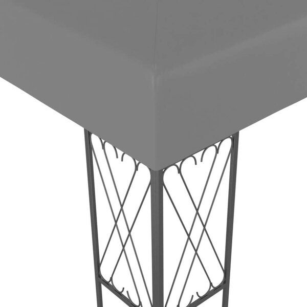 VidaXL Kerti Pavilon - Acél - 3x3m - Antracitszürke