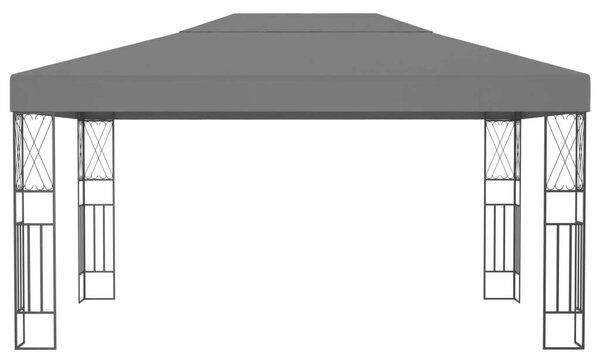 VidaXL antracitszürke szövet pavilon 3 x 4 m
