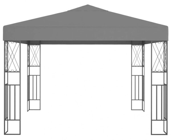 VidaXL Kerti Pavilon - Acél - 3x3m - Antracitszürke