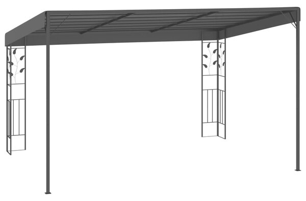 VidaXL antracitszürke falra szerelhető pavilon 4 x 3 x 2,5 m
