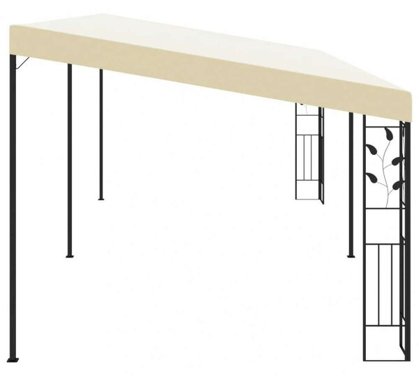 VidaXL falra szerelhető pavilon 6 x 3 x 2,5 m, krémszínű