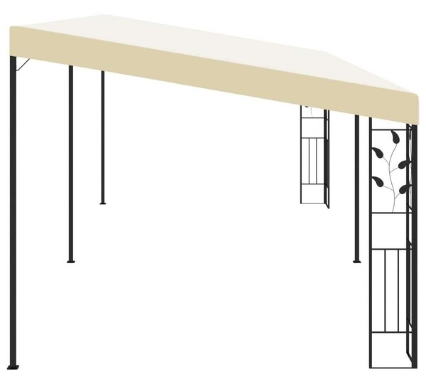 VidaXL falra szerelhető pavilon 6 x 3 x 2,5 m, krémszínű