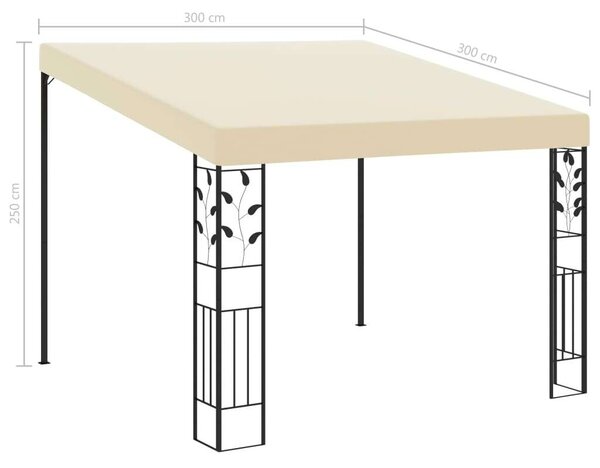 VidaXL Kerti Pavilon - Falra Szerelhető - 3x3m