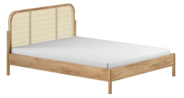 Natúr színű tölgyfa franciaágy ágyrács nélkül 180x200 cm Olive Rotan – Vipack