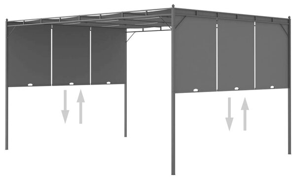 VidaXL Kerti Pavilon - Acél - 4x3x2,25m