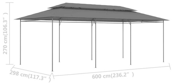 VidaXL Pavilon - Kert - 600x298x270 cm