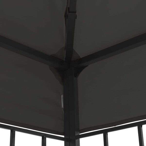 VidaXL Kerti Pavilon - Acélvázas - 3x4m - Antracitszürke