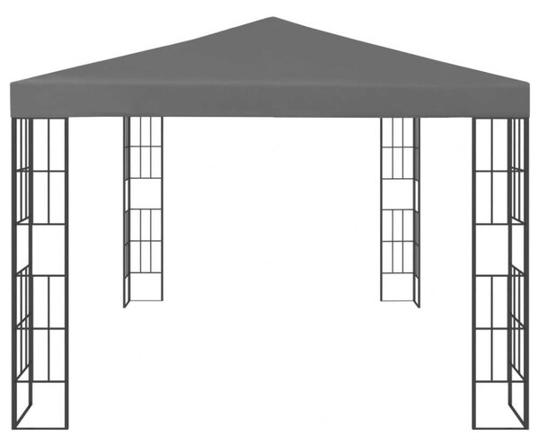 VidaXL Kerti Pavilon - Acélvázas - 3x4m - Antracitszürke