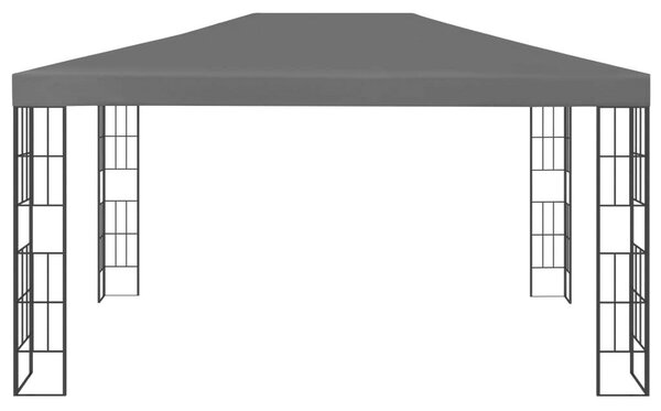 VidaXL Kerti Pavilon - Acélvázas - 3x4m - Antracitszürke