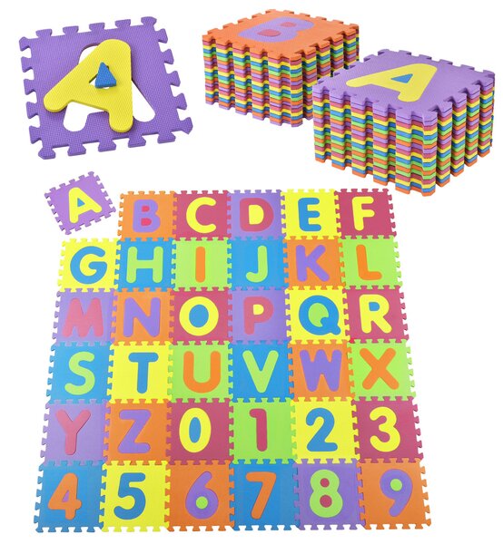 Gyermek puzzle 36 darabos A-tól Z-ig és 0-tól 9-ig