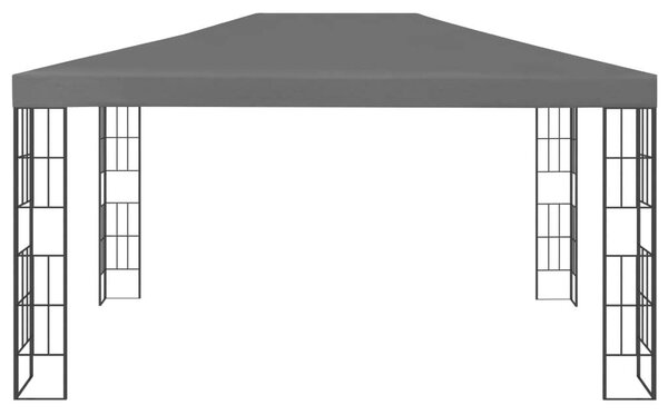 VidaXL Kerti Pavilon - Acélvázas - 3x4m - Antracitszürke