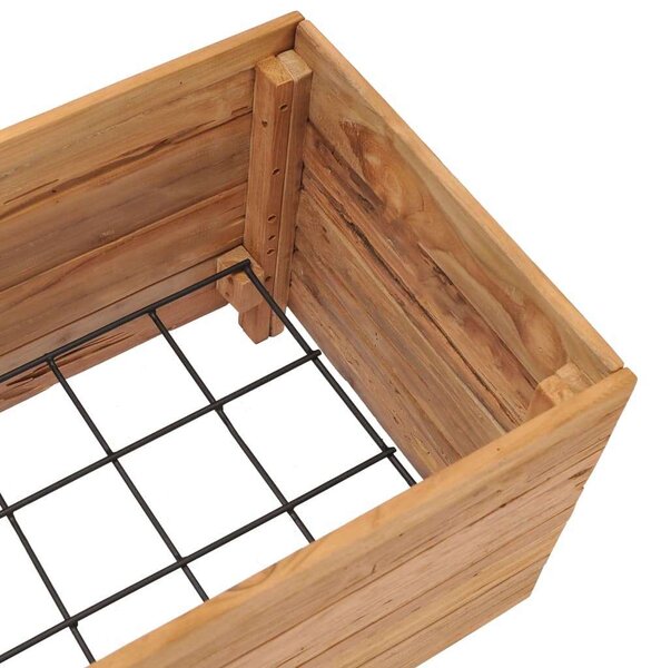 VidaXL Teakfa Magaságyás - 100x40x38 cm