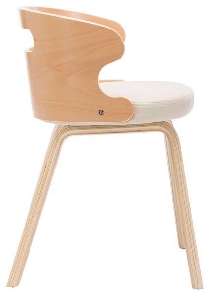 VidaXL Étkezőszék - 4 db - Krémszínű