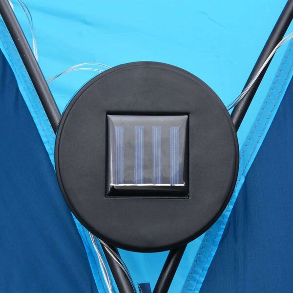 VidaXL Rendezvénysátor - Kék - 3,6x3,6m - LED-es