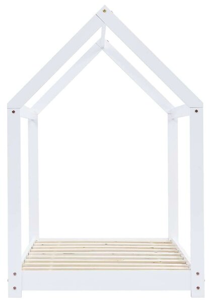 VidaXL fehér tömör fenyőfa gyerekágy-keret 70 x 140 cm