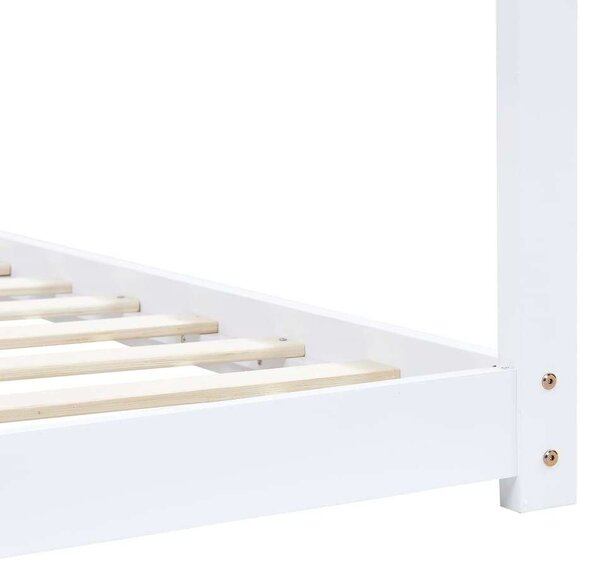 VidaXL fehér tömör fenyőfa gyerekágy-keret 70 x 140 cm