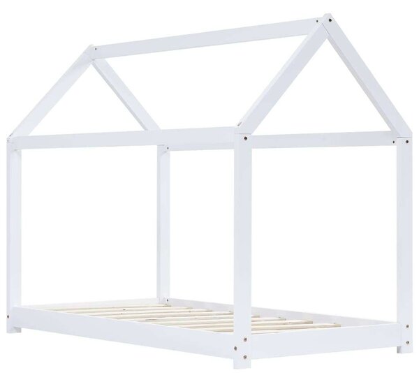 VidaXL fehér tömör fenyőfa gyerekágy-keret 70 x 140 cm