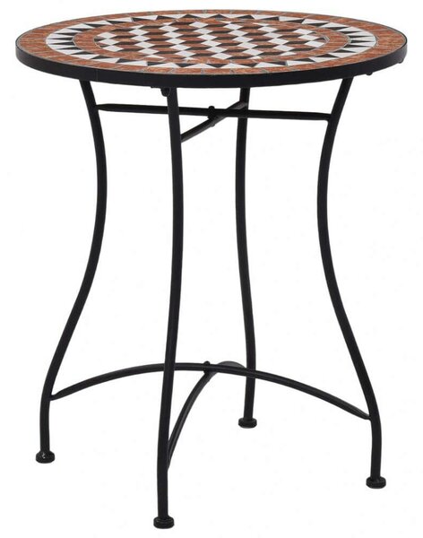 VidaXL Mozaik Bisztróasztal - Barna - 60 cm