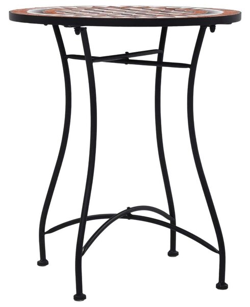 VidaXL Mozaik Bisztróasztal - Barna - 60 cm