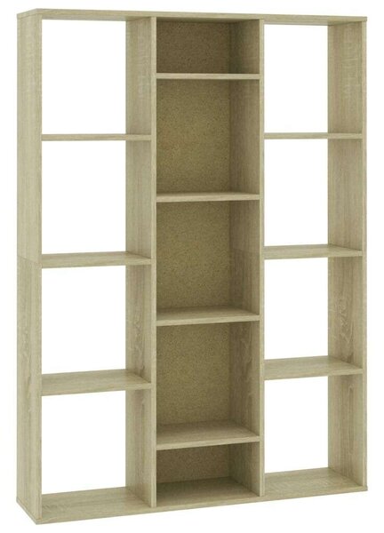 VidaXL Sonoma forgácslap térelválasztó/könyvszekrény 100 x 24 x 140 cm