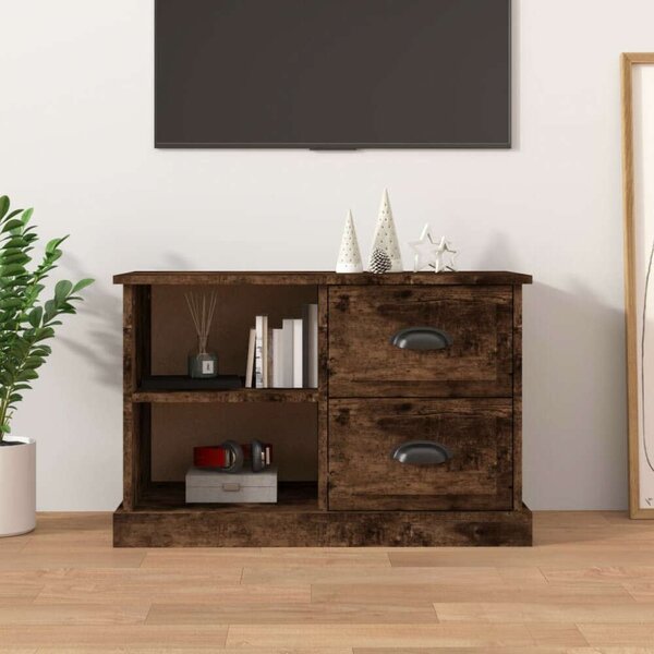 VidaXL füstös tölgy színű szerelt fa TV-szekrény 73x35,5x47,5 cm