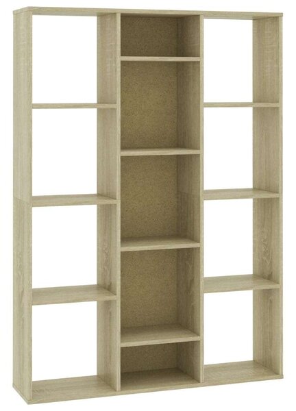 VidaXL Sonoma forgácslap térelválasztó/könyvszekrény 100 x 24 x 140 cm