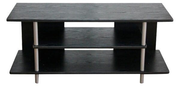 KONDELA TV asztal, fekete/ezüst, QUIDO