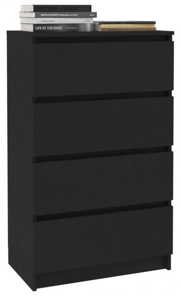 VidaXL fekete szerelt fa tálalószekrény 60 x 35 x 98,5 cm