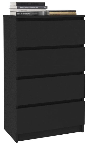 VidaXL fekete szerelt fa tálalószekrény 60 x 35 x 98,5 cm