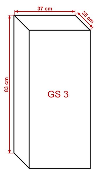 Prince panama gs3 függőleges szekrény elem magasfényű fehér