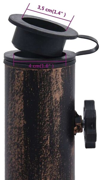 Öntöttvas Napernyőtalp - Bronz - 49 cm